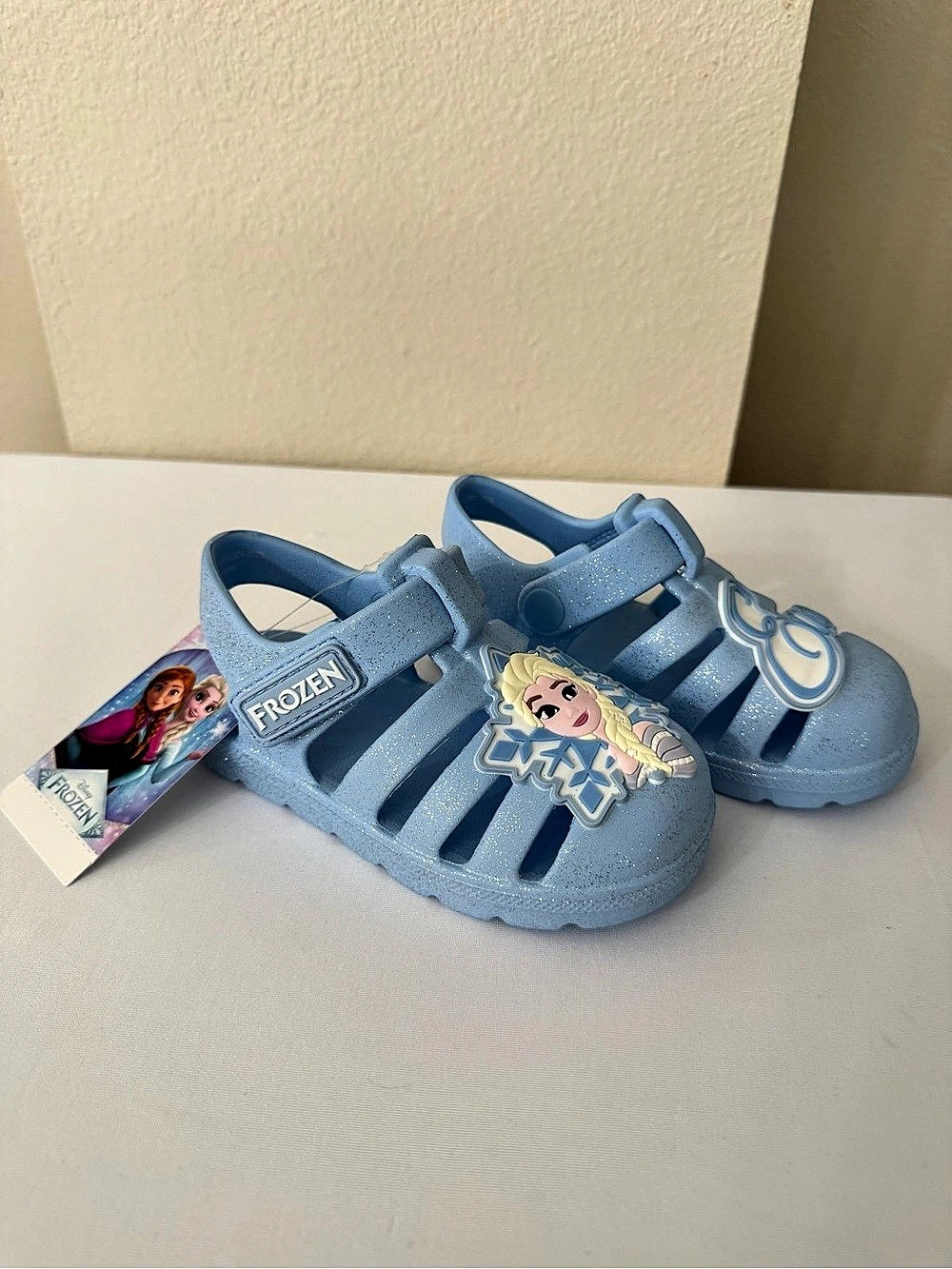 Disney Frozen Elsa Glitter Sandals NWT Toddler Size 7 & 8